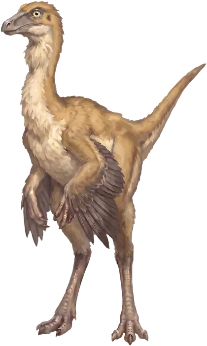 Kettle, a Gallimimus, as tall as a horse and built to run.
