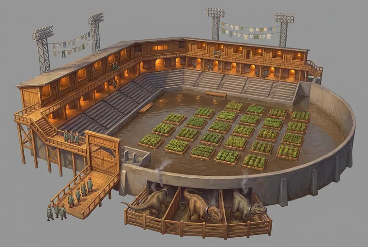 A flooded ballpark under floodlights, its stands converted into housing, where a hundred and twelve children keep an account of what everyone owes.